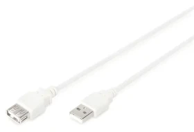 Digitus béžová / Prodlužovací kabel / USB 2.0 / USB A - USB A / 1,8 m (AK-300202-018-E)