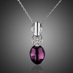Náhrdelník Swarovski Elements Agostino, Fialová 39 cm + 3 cm (prodloužení)