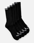 Rip Curl BRAND CREW 5PK black moderní barevné pánské ponožky