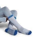 Dětské merino ponožky ICEBREAKER Kids Merino Ski+ Medium OTC, Zinc Blue/Lazurite/Snow velikost: 27-29 (M)