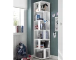 Rohový regál s přihrádkami Corner Shelf, bílý