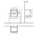 VILLEROY & BOCH - Subway 3.0 Umyvadlová skříňka, 42x43x38 cm, 1 dvířka, grafitová C58200VR