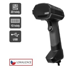 Virtuos CCD 2D průmyslová čtečka HT-857, USB, tmavě šedá