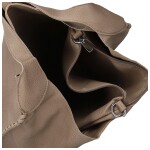 Trendy dámský koženkový set kabelek Lusiana, tmavě béžový