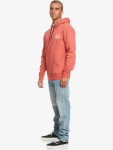 Quiksilver CLEAN CIRCLE MINERAL RED pánská mikina přes hlavu