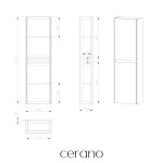 CERANO - Koupelnová skříňka vysoká Noira - dub medový - 30x100x15 CER-8050BD7753