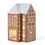 KÄHLER Porcelánový svícen Gingerbread Lighthouse Large, hnědá barva, keramika
