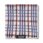 Humdakin Pletený hadřík z organické bavlny Checkered Race, modrá barva, textil