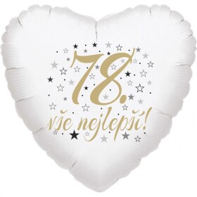 78. narozeniny balónek srdce Balonky.cz 78. narozeniny balónek srdce Balonky.cz