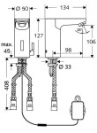 SCHELL - Celis E Umyvadlová infrasenzorová baterie HD-M, bateriové napájení, chrom 012290699