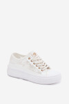 Dámské tenisky s krajkou na platformě Lee Cooper LCW-26-44-4480 Bílé 36