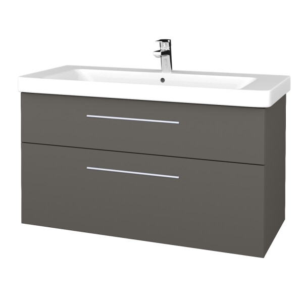Dřevojas - Umyvadlová skříňka Q MAX SZZ2 105 - N06 Lava / Úchytka T02 / N06 Lava 331825B