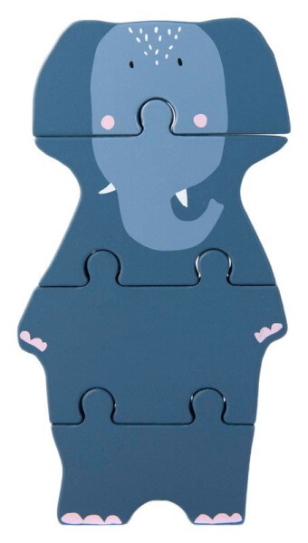 Dřevěné puzzle pro děti paní slonice