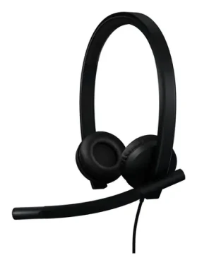 Logitech H570e Stereo černá / Sluchátka s mikrofonem / USB-C / MS Teams (981-001431)