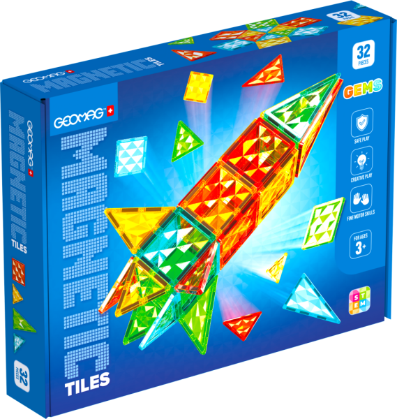 Geomag Magnetic Tiles Raketa 32 dílků - Geomag