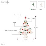 Vánoční brož se zirkony Christmas Tree 1 - vánoční stromeček, Barevná/více barev