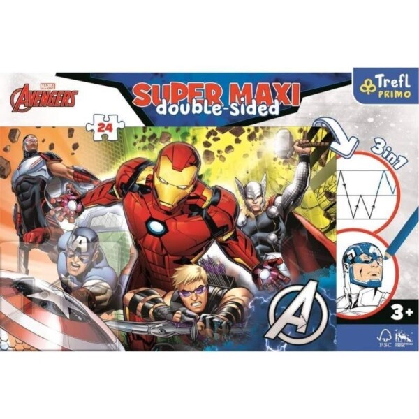 Trefl Puzzle Avengers super maxi 24 dílků - oboustranné