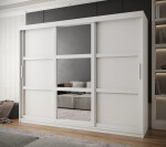 Šatní skříň Abi Miror 3 Barva korpusu: Černá, Rozměry: 180 cm, Dveře: Černá