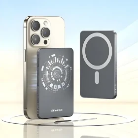 Awei P112K šedá / Powerbanka / MagSafe / 5000 mAh / 15W / USB-C (P5K)