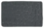 MSV PEBBLES tmavě šedá / Koupelnová předložka / 50 x 80 cm / polyester, PU pěna / protiskluzová