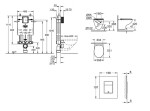 GROHE - Uniset Set předstěnové instalace, klozetu, sedátka SoftClose a tlačítka Skate Cosmopolitan, Moon White SANI15BB3103