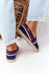 Espadrilky Na Pletené Podrážce Big Star HH274483 Tmavě Modre 37