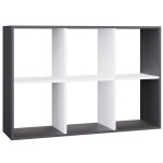 FRONTI Regál MALAX 2X3 antracit + bílá