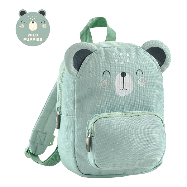 Miquelrius mini batoh Wild puppies, medvěd, 5 l, rPET, 2 kapsy