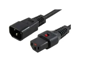 MicroConnect Prodlužovací kabel s IEC zámkem C13 - C14 1m černá (PC1024)