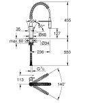 GROHE - Get Dřezová baterie s flexibilním ramenem a sprškou, chrom 30361000