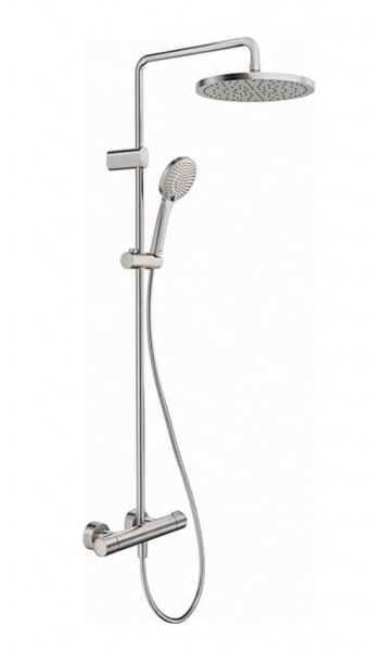 DURAVIT - Sprchy Sprchový set s termostatem, průměr 25 cm, 3 proudy, kartáčovaný nerez TH4282008070