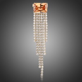 Brož Swarovski Elements Bazziolita, Oranžová