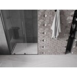 MEXEN/S - Velar posuvné sprchové dveře 90, transparent, grafit kartáčovaná 871-090-000-01-66