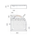 INVENA - Sprchová vanička 16 cm 80x80cm AK-80-083-P