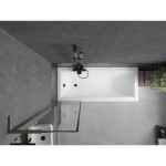 MEXEN/S - Next L vanová zástěna FIX 50 x 150, černá vzor, grafit metal 895-050-000-03-70-95
