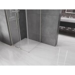 MEXEN/S - Velar L sprchový kout, posuvné dveře 110 x 110, transparent, nikl kartáčovaný 871-110-110-03-97