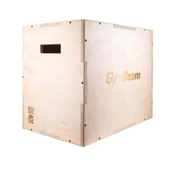 Plyometrická bedna PlyoBox Wood - GymBeam (černá) (48997-1-brown)