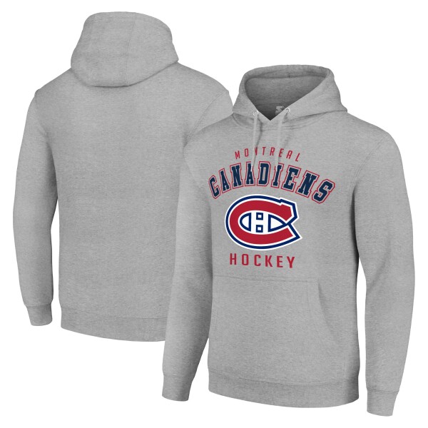 Starter Pánská mikina Montreal Canadiens NHL Heather Gray Logo Pullover Hoodie Velikost: XL