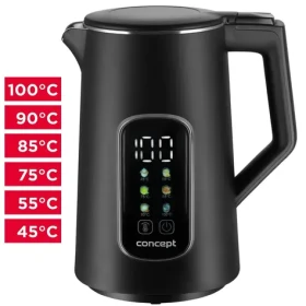 RK3385 černá / Rychlovarná konvice / regulace teploty / 1,7 l / LED displej / 360° otočná základna (RK3385)