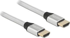 Delock 85366 stříbrná / HDMI kabel / 48 Gbps / 8K 60 Hz / 1 m / eARC (85366)