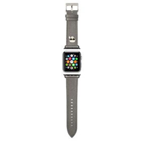 Karl Lagerfeld Karl Head PU Řemínek pro Apple Watch 42 44mm stříbrná (3666339033743)