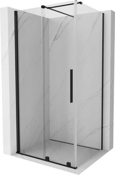 MEXEN/S - Velar sprchový kout 110 x 100, transparent, černá 871-110-100-01-70