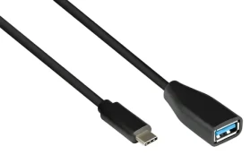 Good Connections USB-C - USB-A OTG černá (2811-OTG) / Kabel / USB 3.2 Gen 1 / 0,1 m / 5 Gbit/s (2811-OTG)