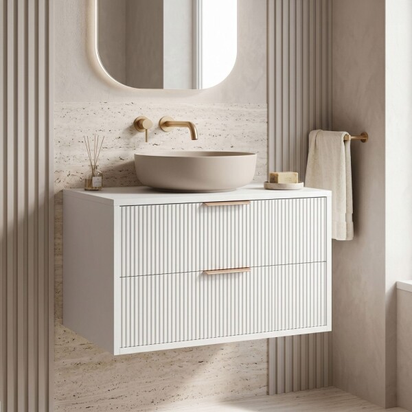 REA - Koupelnová skříňka pod umyvadlo Mono 80cm White REA-M0403