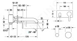 DURAVIT - C.1 Umyvadlová baterie pod omítku, matná černá C11070003046