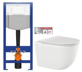 AKCE/SET - CERSANIT předstěnový instalační systém bez tlačítka + WC INVENA TINOS + SEDÁTKO K97-526 X NO1