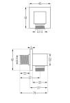MEXEN - Vývod sprchy Cube, hranatý, růžové zlato 79340-60