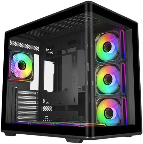 Cooler Master Elite 600 Curved černá / Mid tower / ATX / tvrzené sklo / 7× ARGB / 360 mm chladič (E600-KGNN-S02)
