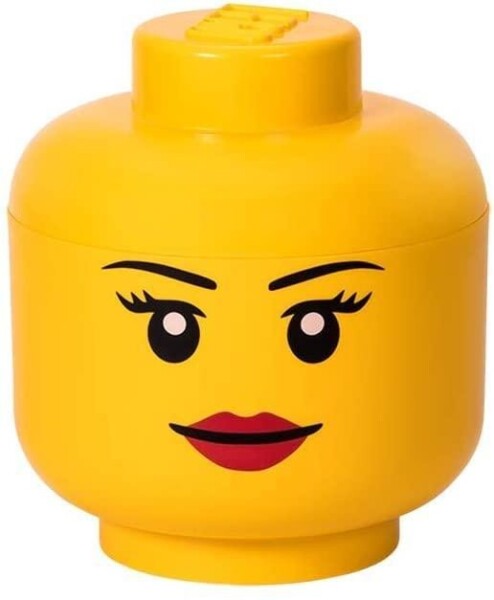 Úložný box LEGO hlava (velikost L) - dívka