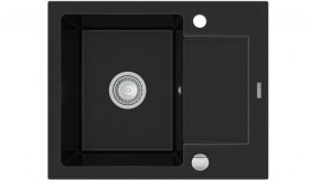 MEXEN Enzo granitový dřez 1-mísa dřez vypouštěním krátký Board 576x465 mm, černá 6506571005-77